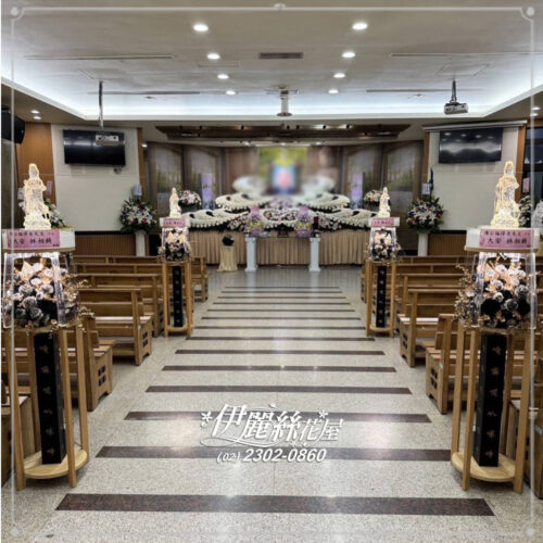 告別式永生花燈柱出租03 （3對）台北殯儀館至美二廳