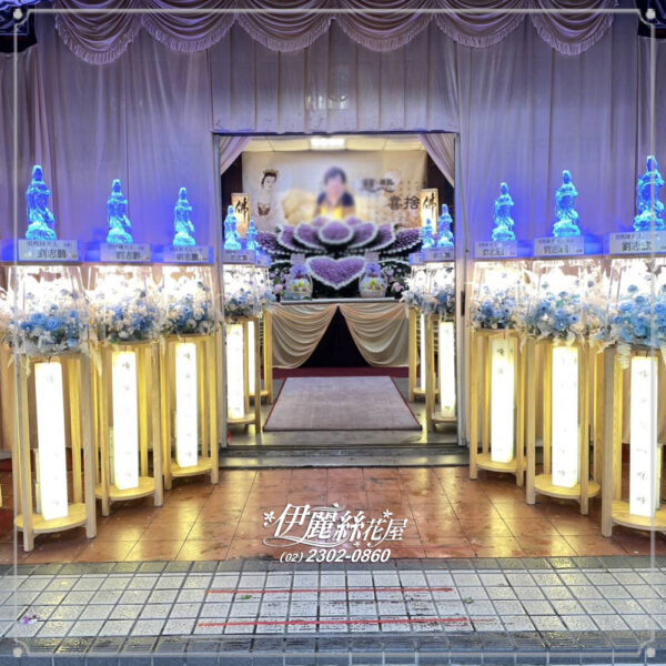 永生花燈柱01（5對）台北殯儀館 辛亥路殯儀館 板橋殯儀館